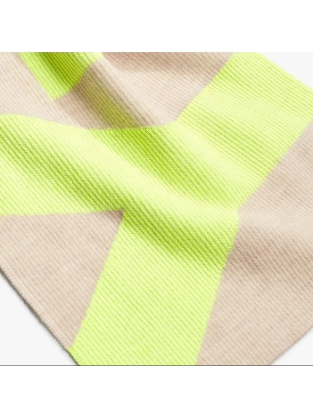 Y-3 Neon Yellow and Beige Unisex Scarf